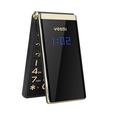 좋은 가격 YEEMI M2-C 2G 기능 전화 GSM MTK 2.8'' 듀얼 화면 MP4 플레이어 노인용 플립 폰 온라인으로