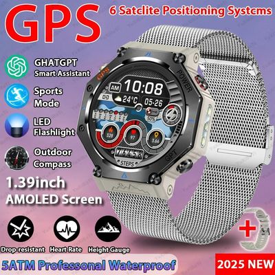 좋은 가격 채팅GPT 인공지능 보조 GPS 5ATM 방수 듀얼 밴드 GNSS 나침반 군사 스포츠 스마트워치 온라인으로