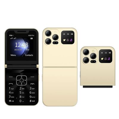 좋은 가격 2G GSM A50 프로 플립 휴대 전화 듀얼 심 통화 녹화 속도 다이얼 전등 마법 음성 2.4 