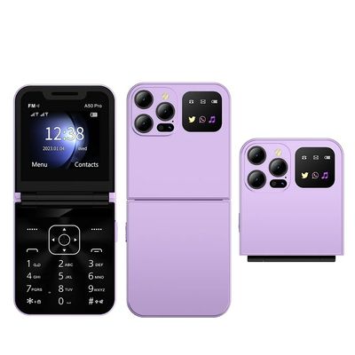 좋은 가격 2G 기능 전화 A50 PRO MTK CPU 2.4 인치 화면 1350mAh 플립 디자인 및 속도 다이얼 온라인으로