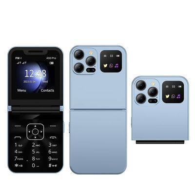좋은 가격 A50 PRO 2G 기능 전화 플립 디자인 속도 다이얼 블랙리스트 LED 손전등 연결 온라인으로