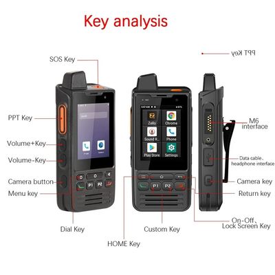 좋은 가격 UNIWA F60 젤로 워키 토키 IP68 스마트폰 안드로이드 9 2.8'' 1+8GB FM 라디오 5300mAh 4G PTT GPS 온라인으로