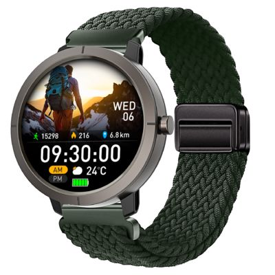 좋은 가격 DM76 스포츠 스마트 워치 GPS 초슬림 1.32인치 AMOLED BT 통화 50M 방수 나침반 심박수 온라인으로